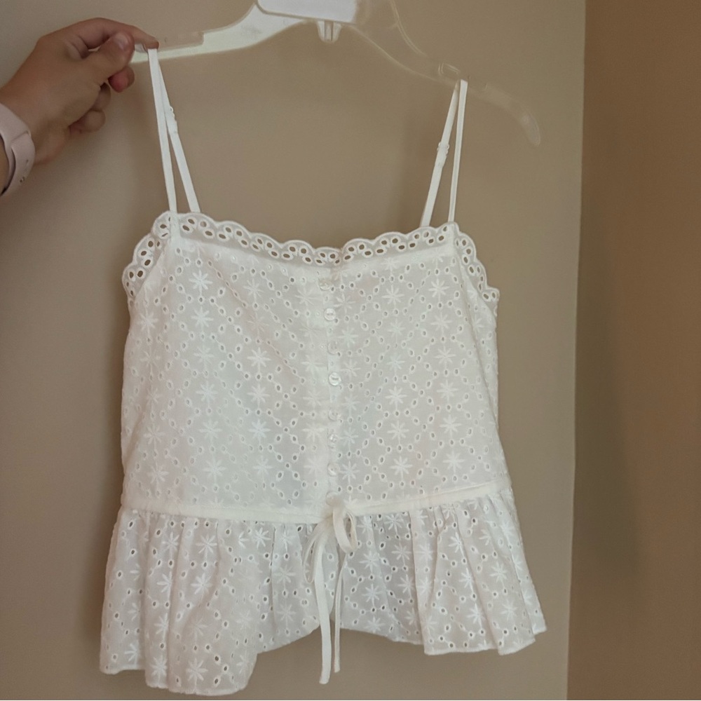 Ardene White Eyelet Lace Camisole